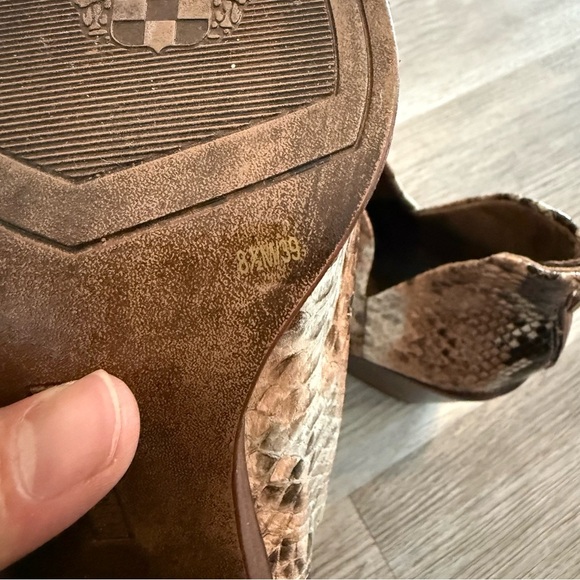 Vince Camuto Gannilla Western Python Snakeskin Leather Ankle Boots - Picture 7 of 9